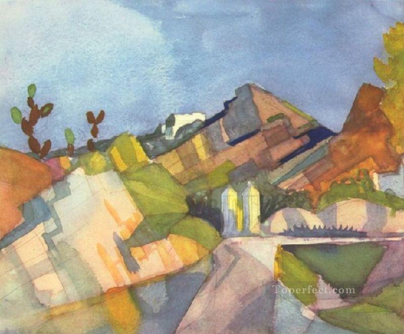 Rocky Landscape August Macke Oil Paintings